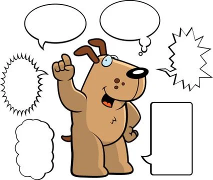 Dog Talking 스톡 일러스트