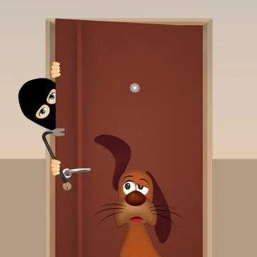 Dog thieves Stock Illustration