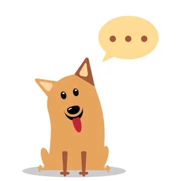 The dog thinks Stock Illustration