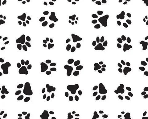 Dog traces, seamless pattern Stock Illustration