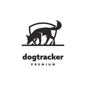 Dog Tracker Logo Stock Illustration