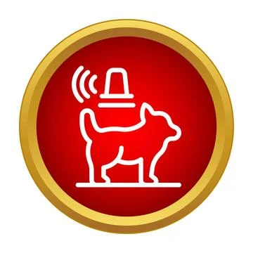 Dog tracking microchip technology with an active alarm Stock Illustration