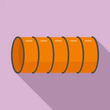 Dog training pipe icon, flat style Stock Illustration