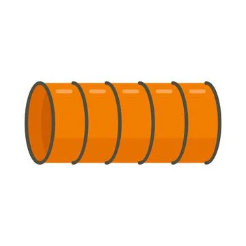 Dog training pipe icon flat isolated vector Stock Illustration