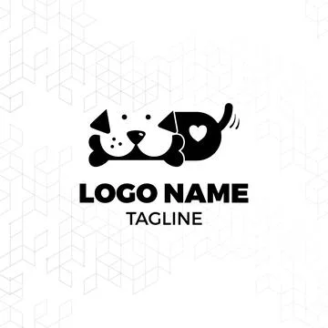 Dog training vector logo Stock Illustration