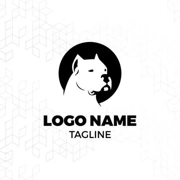 Dog training vector logo Stock Illustration