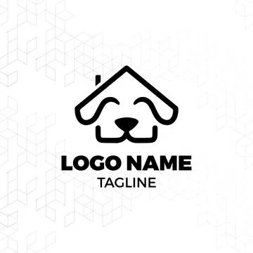 Dog training vector logo Stock Illustration