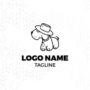 Dog training vector logo Stock Illustration