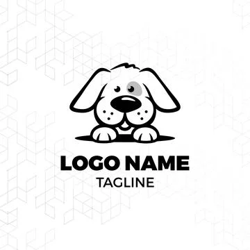 Dog training vector logo Stock Illustration