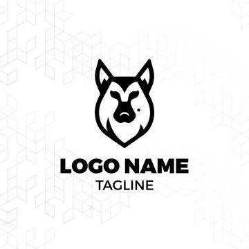 Dog training vector logo Stock Illustration