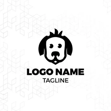 Dog training vector logo Stock Illustration