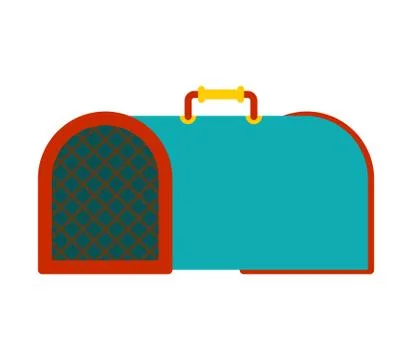 Dog transport box empty isolated. Carrying case Vector illustration Stock Illustration