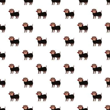 Dog vampire halloween seamless repeating pattern for holiday design Stock Illustration