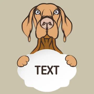 Dog vector and card template icon design, Dog illustration. Stock Illustration