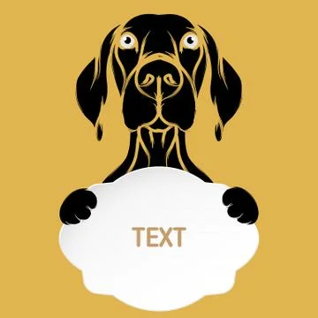 Dog vector and card template icon design, Dog illustration. Stock Illustration