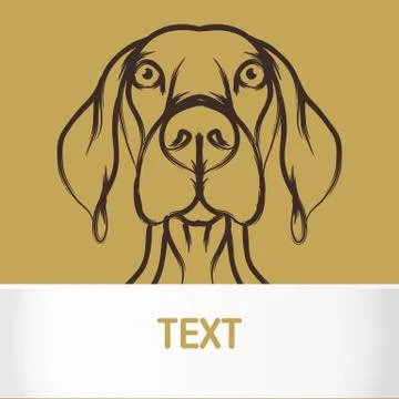 Dog vector and card template icon design, Dog illustration. Stock Illustration