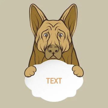 Dog vector and card template icon design, Dog illustration. Stock Illustration