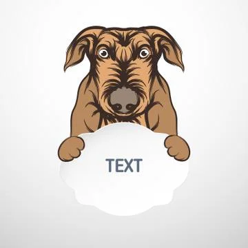 Dog vector and card template icon design, Dog illustration. Stock Illustration