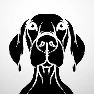 Dog vector and card template icon design, Dog illustration. Stock Illustration