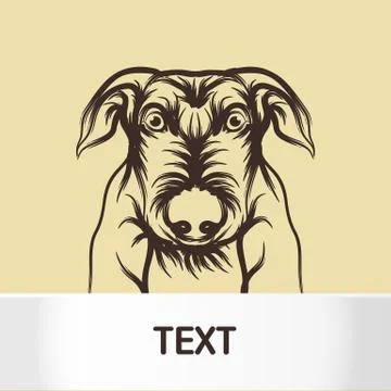 Dog vector and card template icon design, Dog illustration. Illustrazione stock