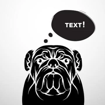 Dog vector and card template icon design, Dog illustration. Stock Illustration