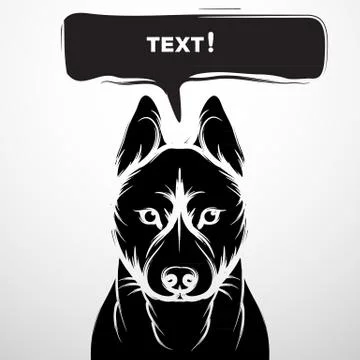 Dog vector and card template icon design, Dog illustration. Stock Illustration