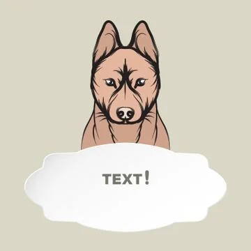 Dog vector and card template icon design, Dog illustration. Stock Illustration