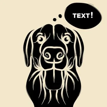 Dog vector and card template icon design, Dog illustration. Stock Illustration