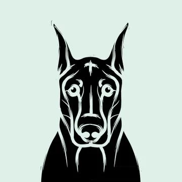 Dog vector and card template icon design, Dog illustration. Stock Illustration