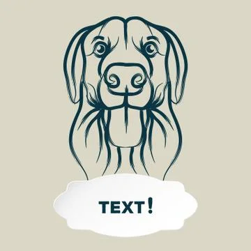 Dog vector and card template icon design, Dog illustration. Stock Illustration