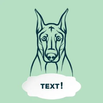 Dog vector and card template icon design, Dog illustration. Stock Illustration