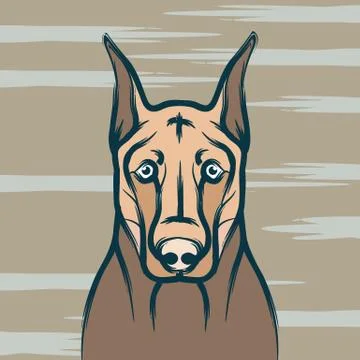 Dog vector and card template icon design, Dog illustration. Stock Illustration