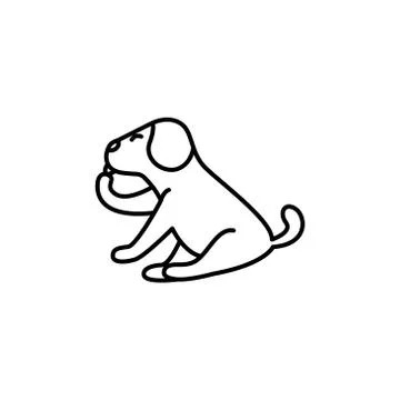 Dog vector design template illustration Illustrazione stock