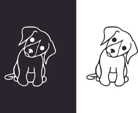 Dog vector file | Editable file Illustrazione stock