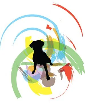 Dog, vector illustration Stock Illustration
