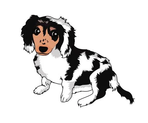 Dog Vector illustration lying on floor Stock Illustration