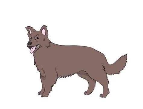 Dog vector in the room Stock Illustration