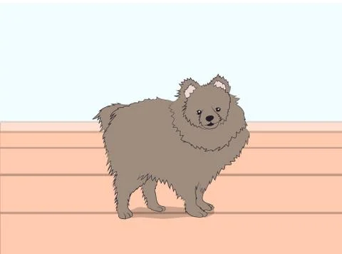 Dog vector in the room Stock Illustration