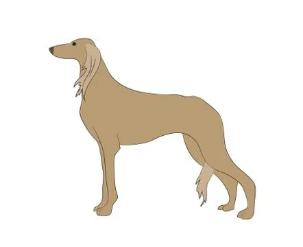 Dog vector in the room Stock Illustration