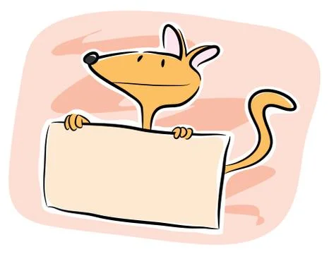 Dog Vector  With Text Box Stock Illustration