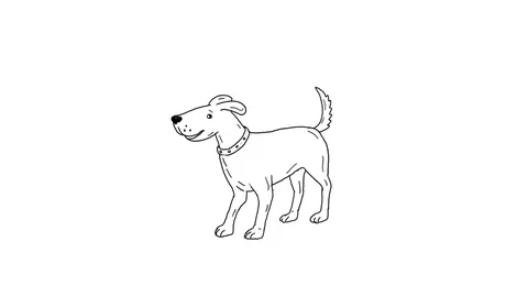 animated dog tail wagging