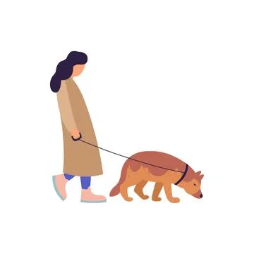 Dog Walk Stock Illustration