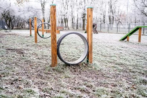 Dog Walking Area In Use Stock Photos