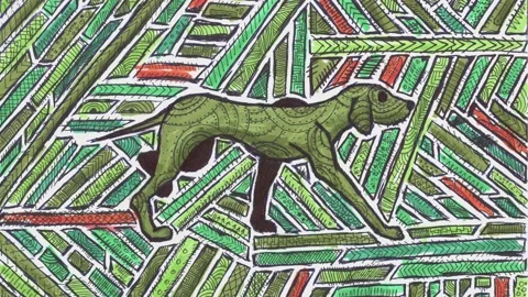 Dog is walking Stock Footage 231286968