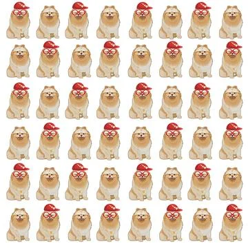 Dog wall poster Stock Illustration