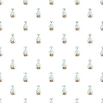 Dog waste bags seamless pattern on white background Illustrazione stock