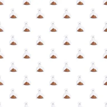 Dog waste bags seamless pattern for pet hygiene Stock Illustration