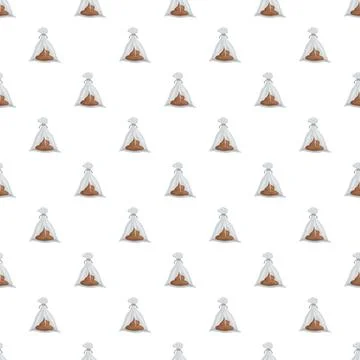 Dog waste bags seamless pattern maintaining urban sanitation Stock Illustration