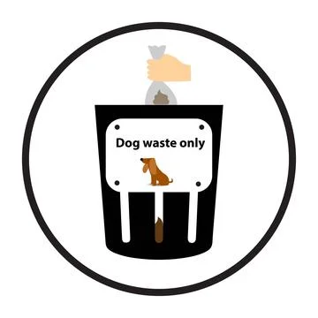 Dog waste bin Stock Illustration