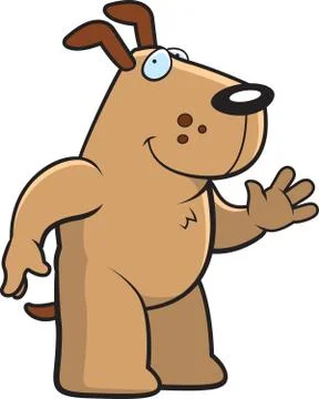 Dog Waving Stock Illustration